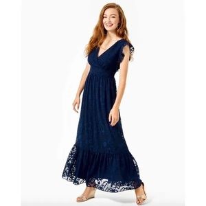 Lilly Pulitzer Autumn Maxi Dress in Navy